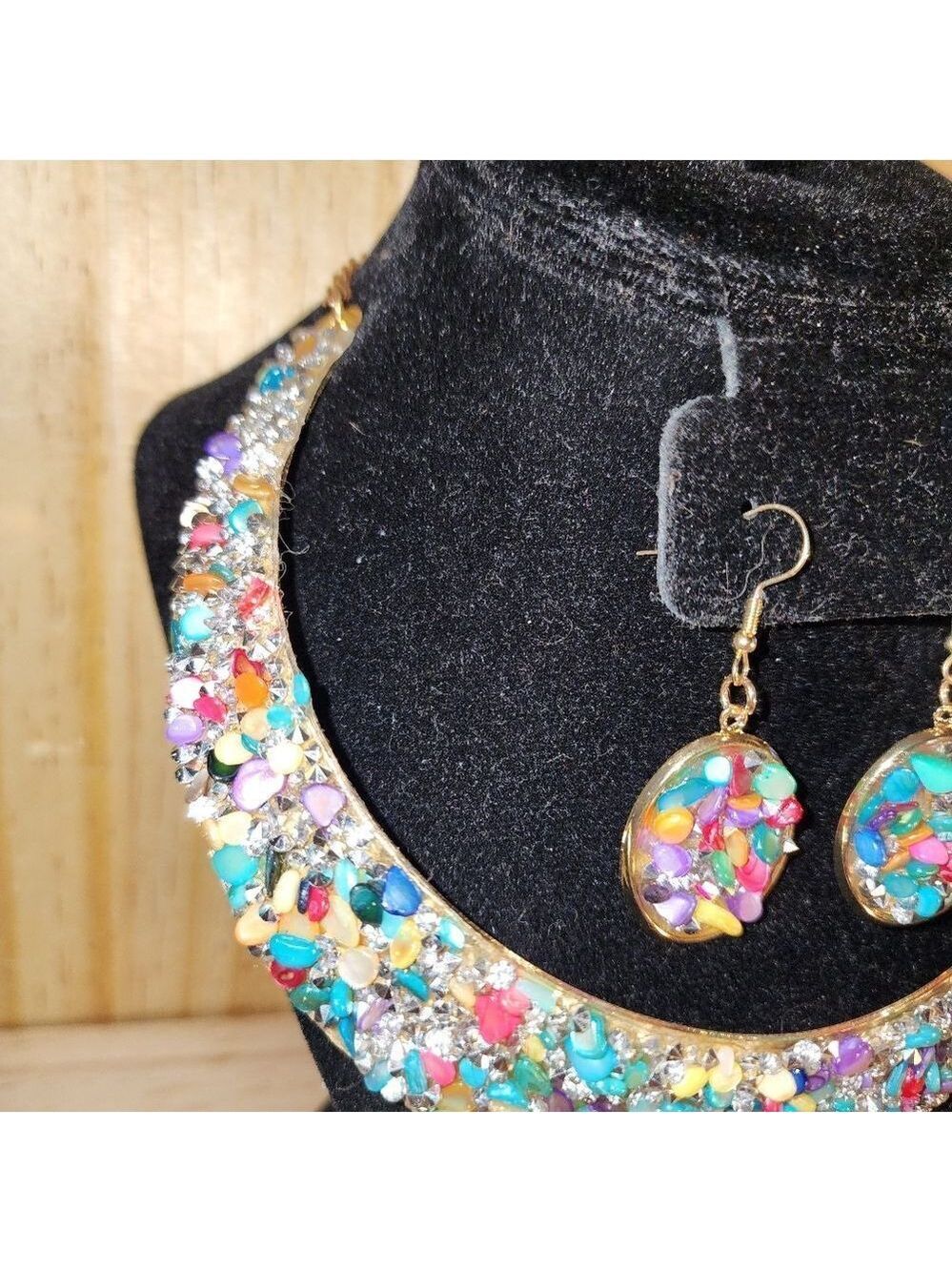 Colorful Gemstone Jewelry Set NWOT - Picture 6 of 7